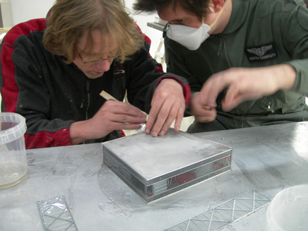 modern architecture models. Museum Plaza Model Being Built