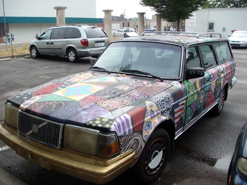 Painted Patchwork Volvo Wagon