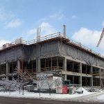 Allied Health building under construction on 2nd Street