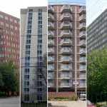 The area surrounding the development has many large buildings