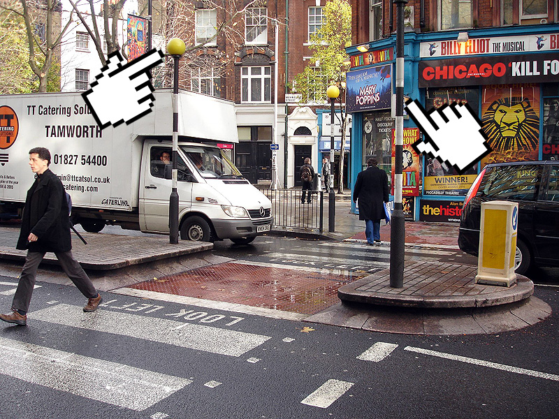 Pedestrian crossing in Portsmouth, England