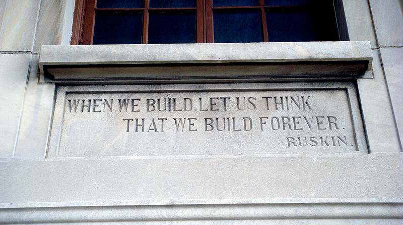 Let us think that we build forever