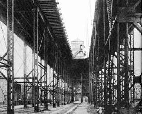 Elevated tracks of Big Four Bridge in Jeffersonville (courtest R.D. Schooling)