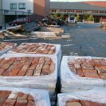 Stacking bricks for salvage (Late-October)