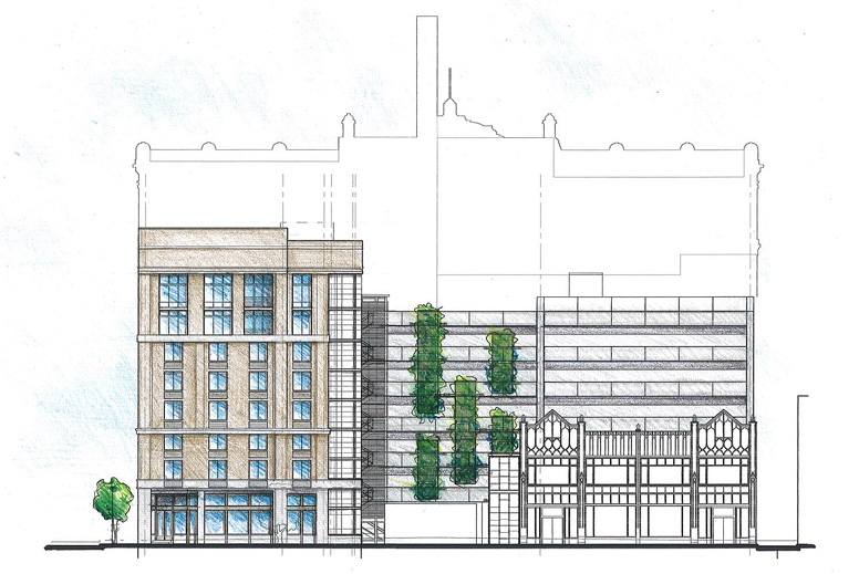 West (Fourth Street) Elevation (courtesy City Properties Grouo)