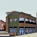 Rendering of the Highland Green Building (Courtesy Design Plus)