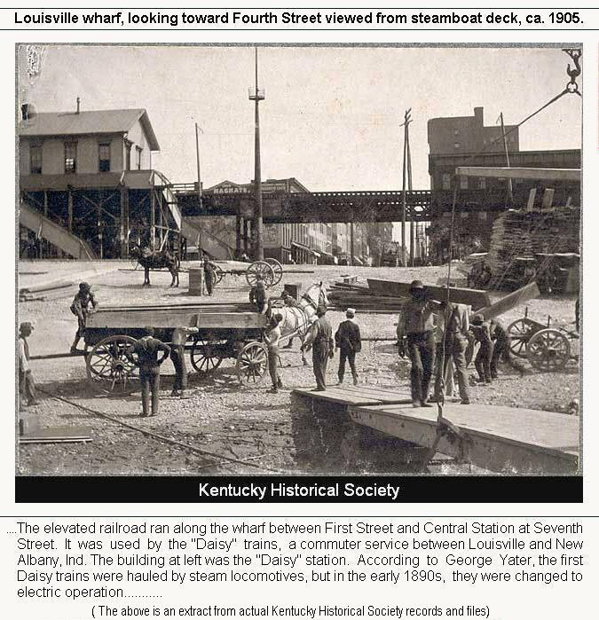 Louisville Wharf toward Fourth Street circa 1905, Kentucky Historical Society