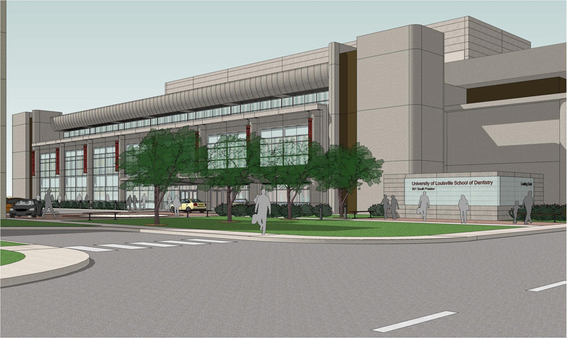 Rendering of changed to UL School of Dentistry (Courtesy U of L)