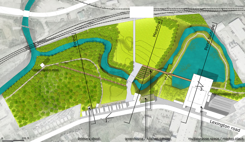 Site plan from A Scenic Walkway (110) (Courtesy IHNA)