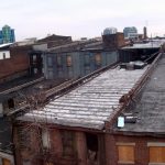 Deteriorated roof at the Iron Quarter block (BS File Photo)