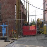 Demolition begins at old Spalding University gym (Photo courtesy tipster)