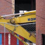 Demolition begins at old Spalding University gym (Photo courtesy tipster)