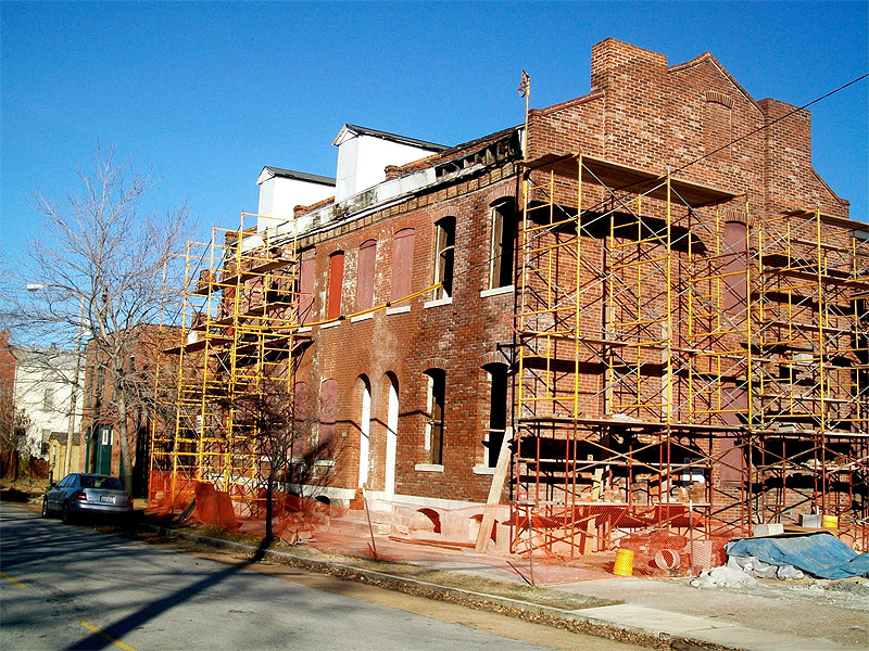 Rowhouse under renovation (Courtesy Dotage St. Louis)