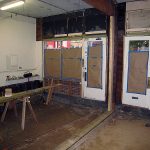 Gallery space under renovation (Courtesy Casey Emrich)
