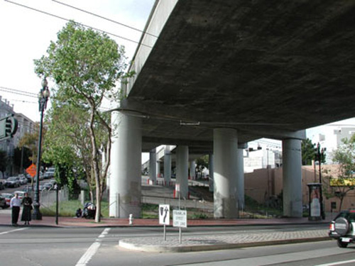 Central Freeway before the Octavia Boulevard (via PreserveNet)