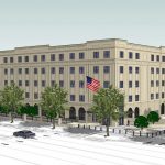 Rendering of the planned federal building (Courtesy RBA Group)