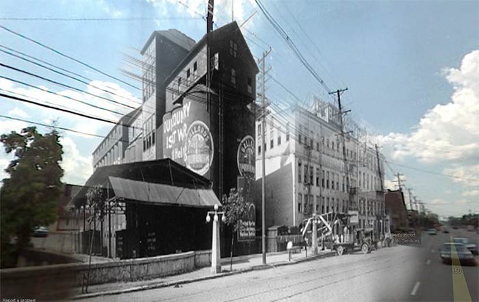 Ballard Mills on Broadway (Google and UL Photo Archives)