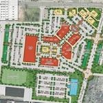 Site plan of NewBridge Crossings, adjacent to the Philip Morris site. (Courtesy NewBridge) Site plan of NewBridge Crossings, adjacent to the Philip Morris site. (Courtesy NewBridge)