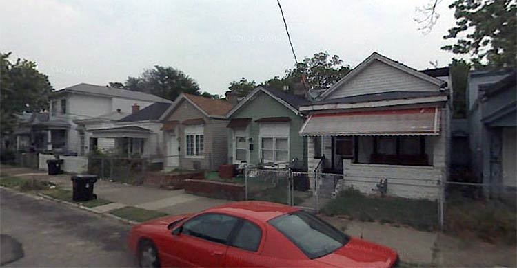 Many shotguns houses are typical in the demolition zone. (Google Maps)