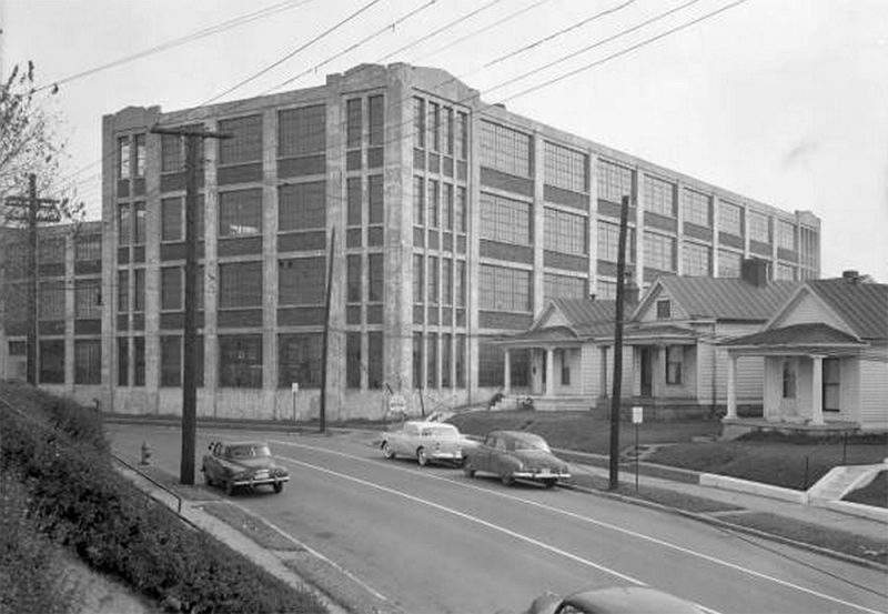The Bradford Mills building in 1954. (Courtesy UL Photo Archives - Reference)