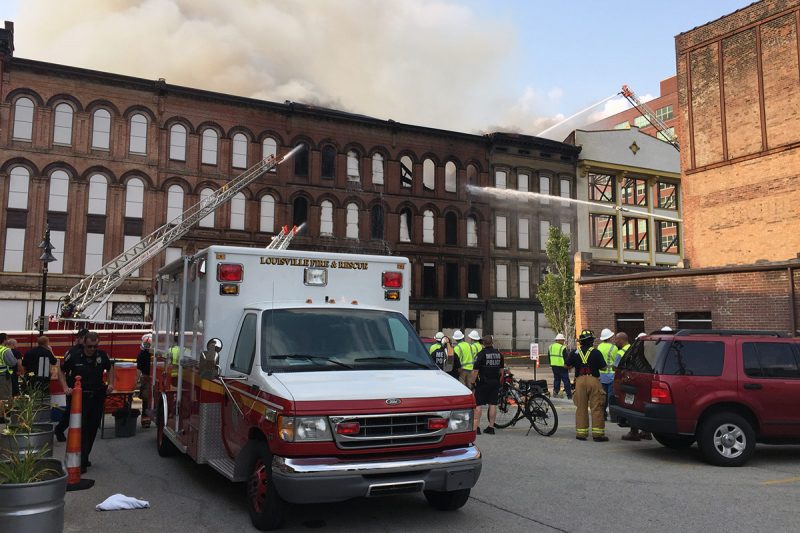 A scene from the recent Whiskey Row Fire. (Courtesy tipster)