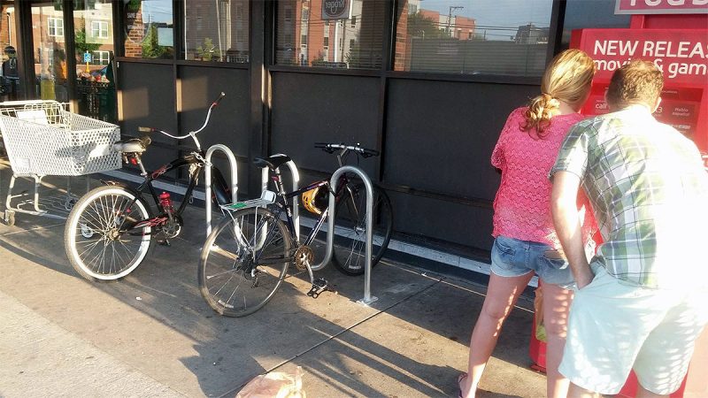 The fixed bike rack. (Courtesy Bicycling for Louisville)