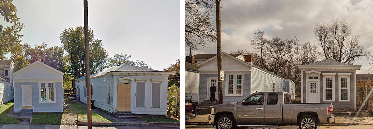Before and after along 17th Street. (Courtesy PII)