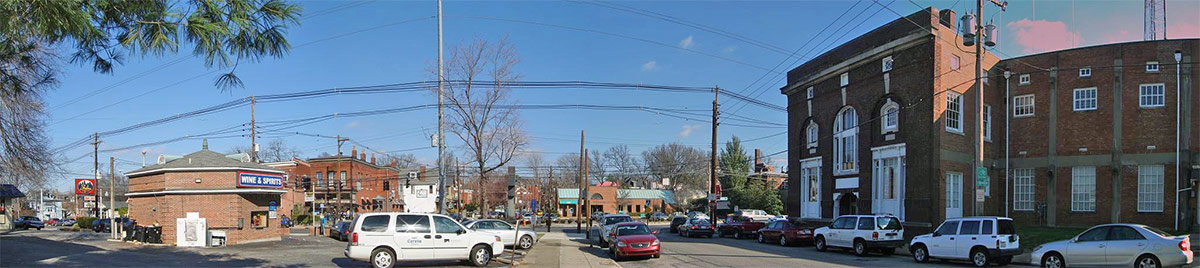 The intersection of Bardstown, Rosewood, and Longest. (Branden Klayko / Broken Sidewalk)