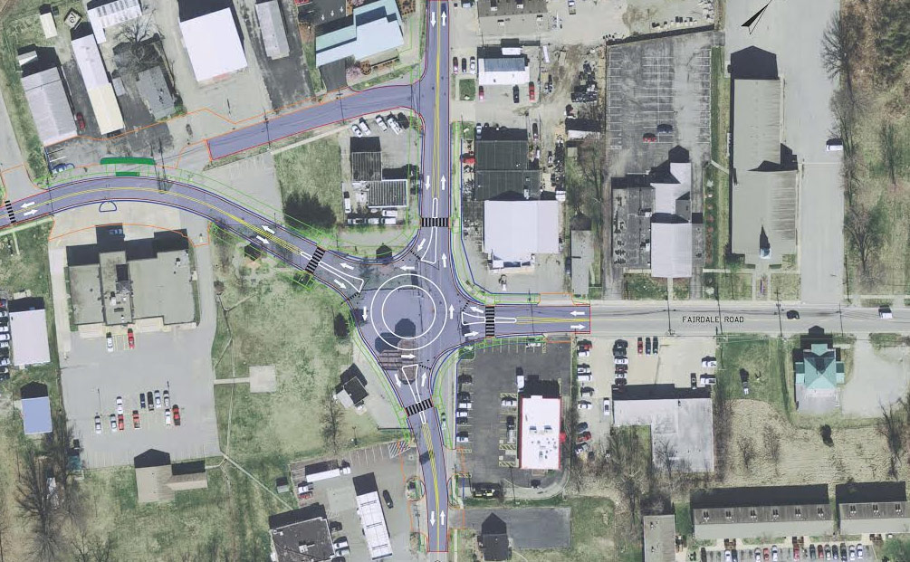 Plan for the Fairdale roundabout. (Courtesy KYTC)
