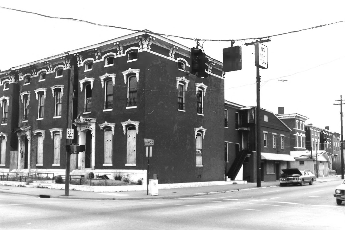 The corner of Brook Street and Breckinridge Street in the early '80s. (Courtesy National Register)