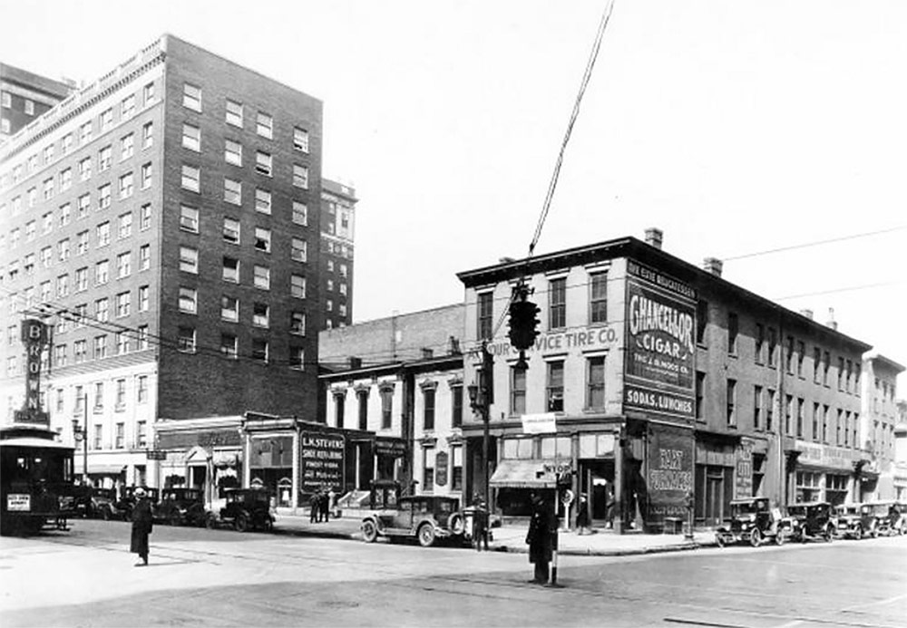 The northwest corner of Third Street and Broadway in 1926. (Courtesy UL Photo Archives - Reference)