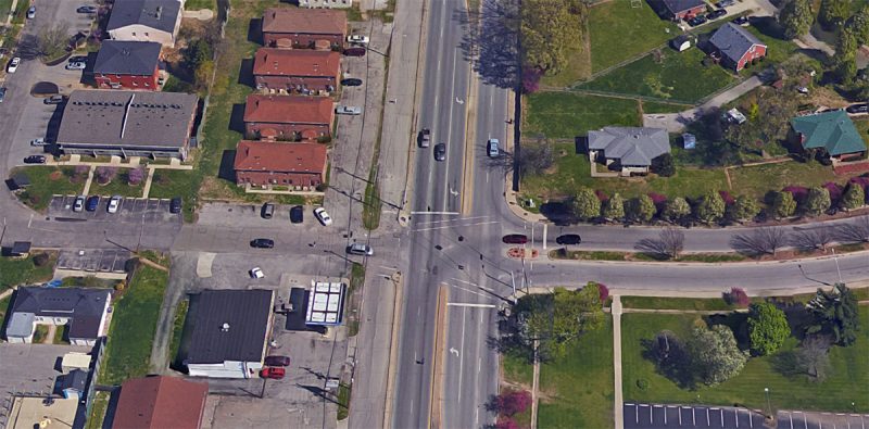The crash took place in front of a convenience store. (Courtesy Google)