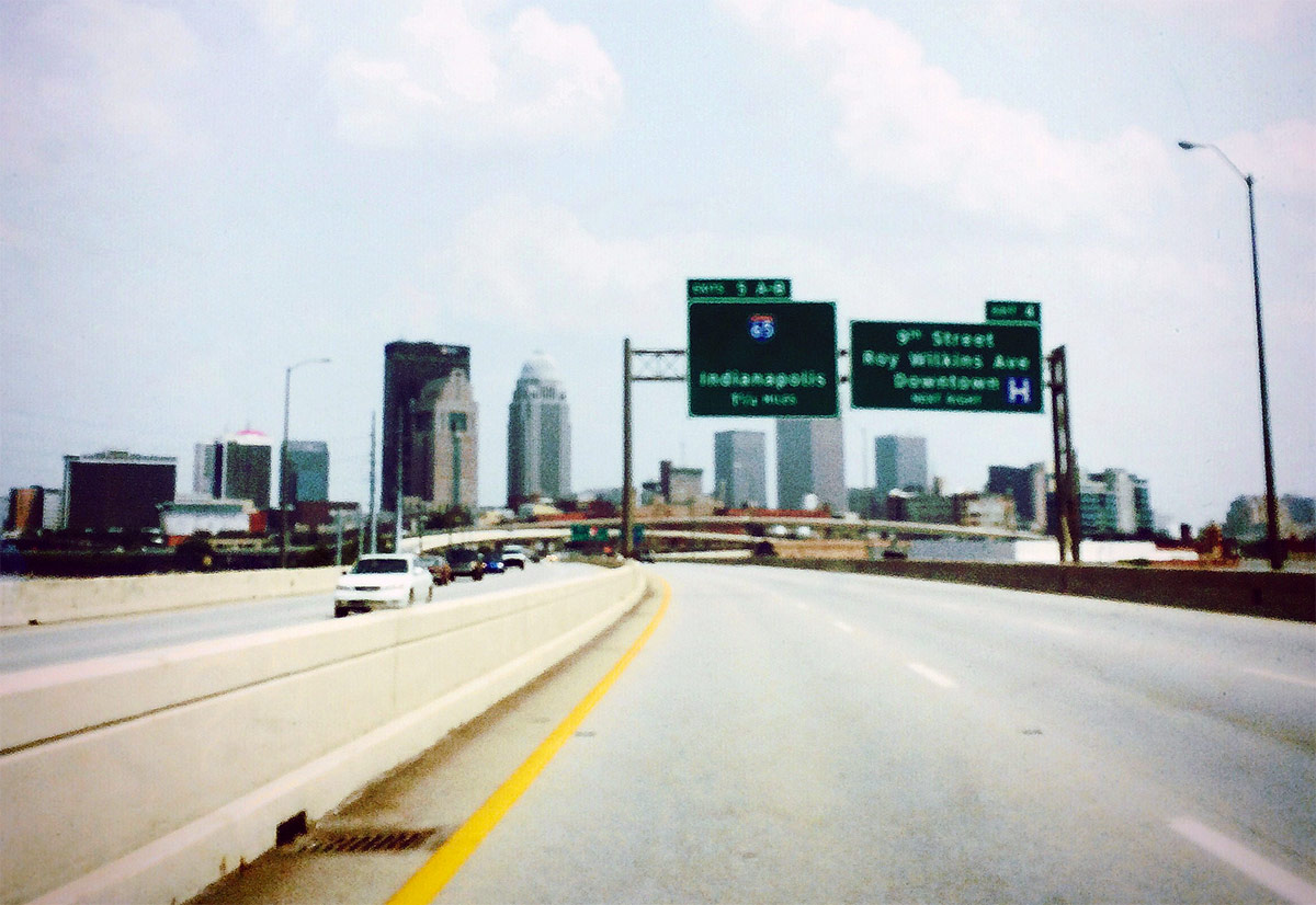 Looking toward Downtown Louisville from Interstate 64. (Kevin Schraer / Flickr)