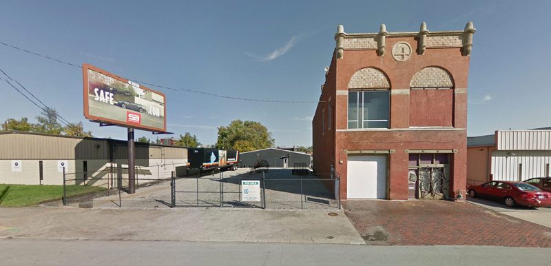 The 1619 Flux space sits next to a historic fire station on Main Street, seen here before renovations. (Courtesy Google)
