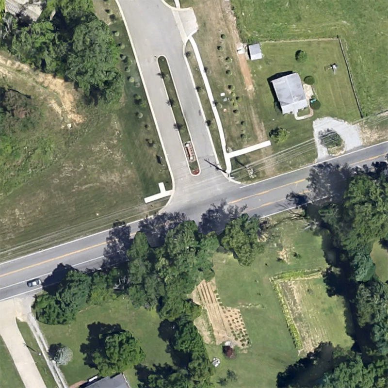 An example of piecemeal sidewalks in the suburbs. (Courtesy Google)