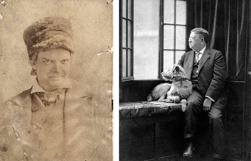 Bernard “Barney” Macauley, left, and his brother “Colonel” John Macauley, right, with one of his beloved dogs. (Courtesy UL Archives - Reference, Reference)