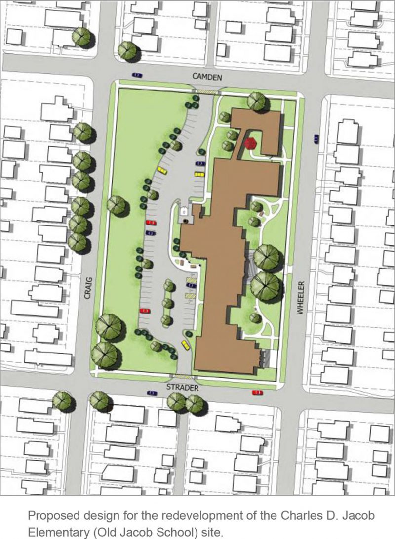 Project site plan from a 2015 Jacobs neighborhood plan.