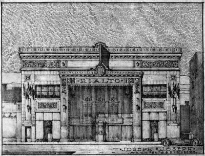 A drawing of the Rialto Theater by Joseph & Joseph Architects. (Courtesy UL Archives - Reference)
