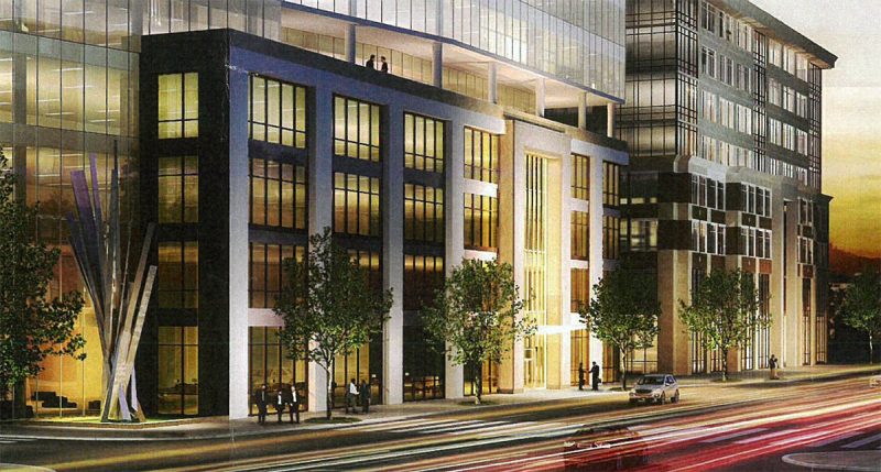 A conceptual rendering of the Nucleus Building Two along Market Street. (BHDP Architecture / Via Metro Louisville)