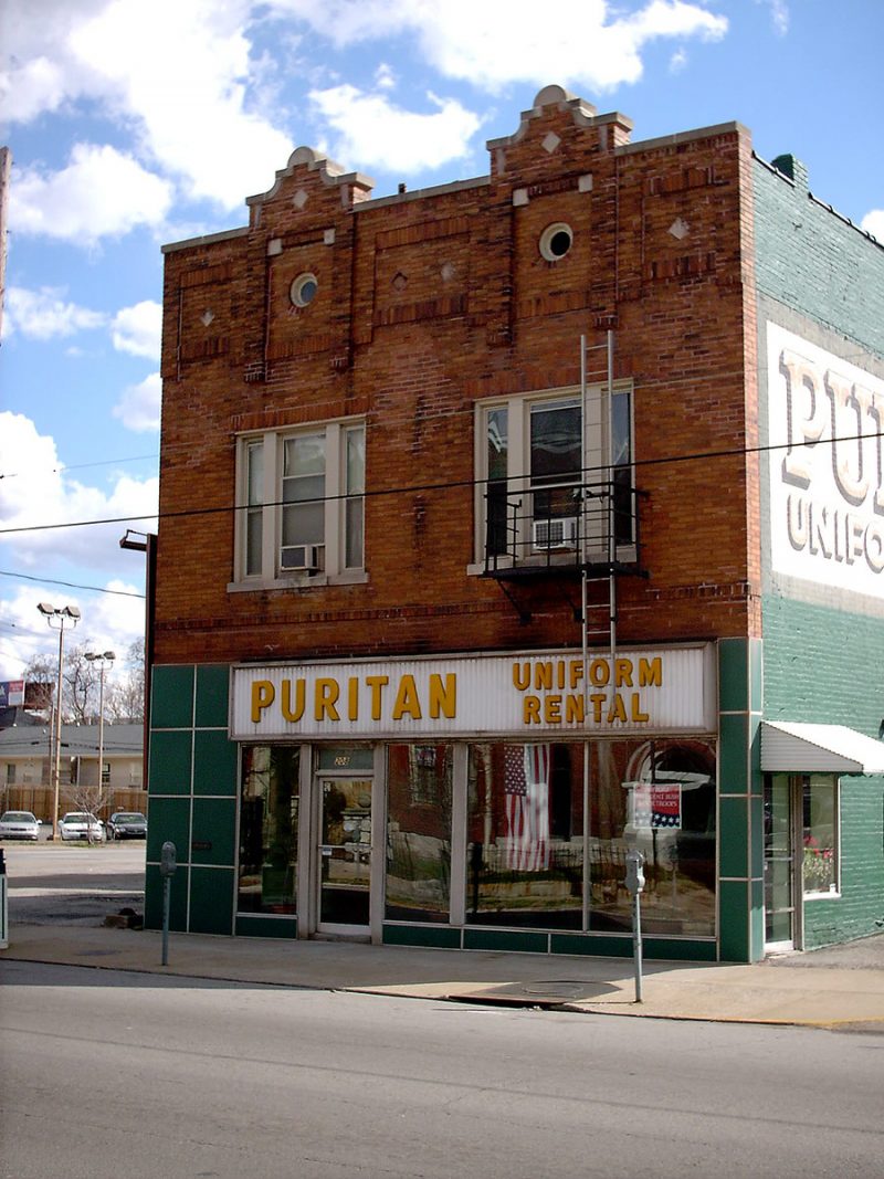 The Puritan Uniform Rental Building. (Branden Klayko / Broken Sidewalk)