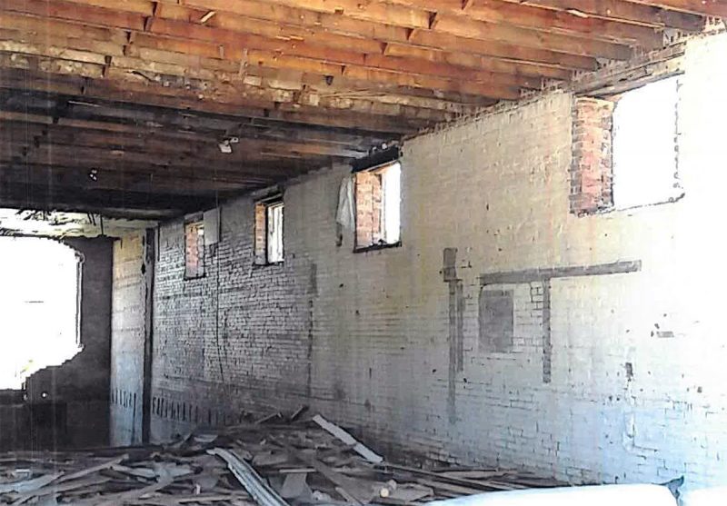 Floor joists in the back of the first floor have been removed. Similar moves have resulted in major structural damage in other buildings around the city. (Courtesy Metro Louisville)