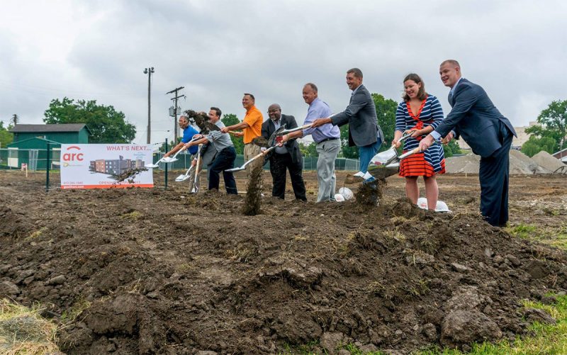 City officials and developers ceremoniously broke ground on the hotel in mid July. (Courtesy City of Jeffersonville)