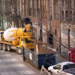 Concrete was poured into the basement