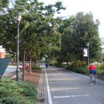 Bike path at Hudson River Park