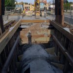 Digging reveals the city under East Broadway (photo by tipster)