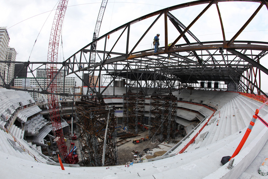 Construction Inside The Arena (Courtesy Arena Authority, Mayor''s Office)