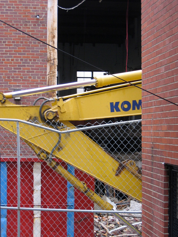 Demolition begins at old Spalding University gym (Photo courtesy tipster)