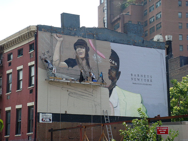 Painting an advertisement in New York (BS File Photo)