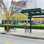 A trolley-bus stop in downtown Louisville. (vxla / Flickr)