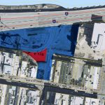 Former Museum Plaza site. Partners own property in red. (Map via Lojic)